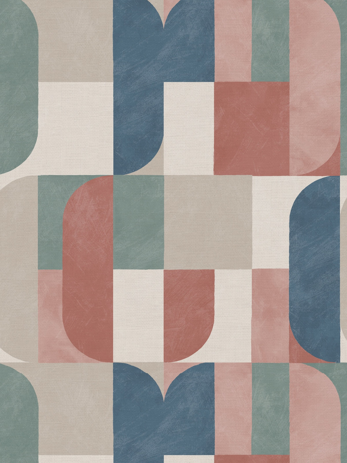 Atton Salmon/Teal Wallpaper