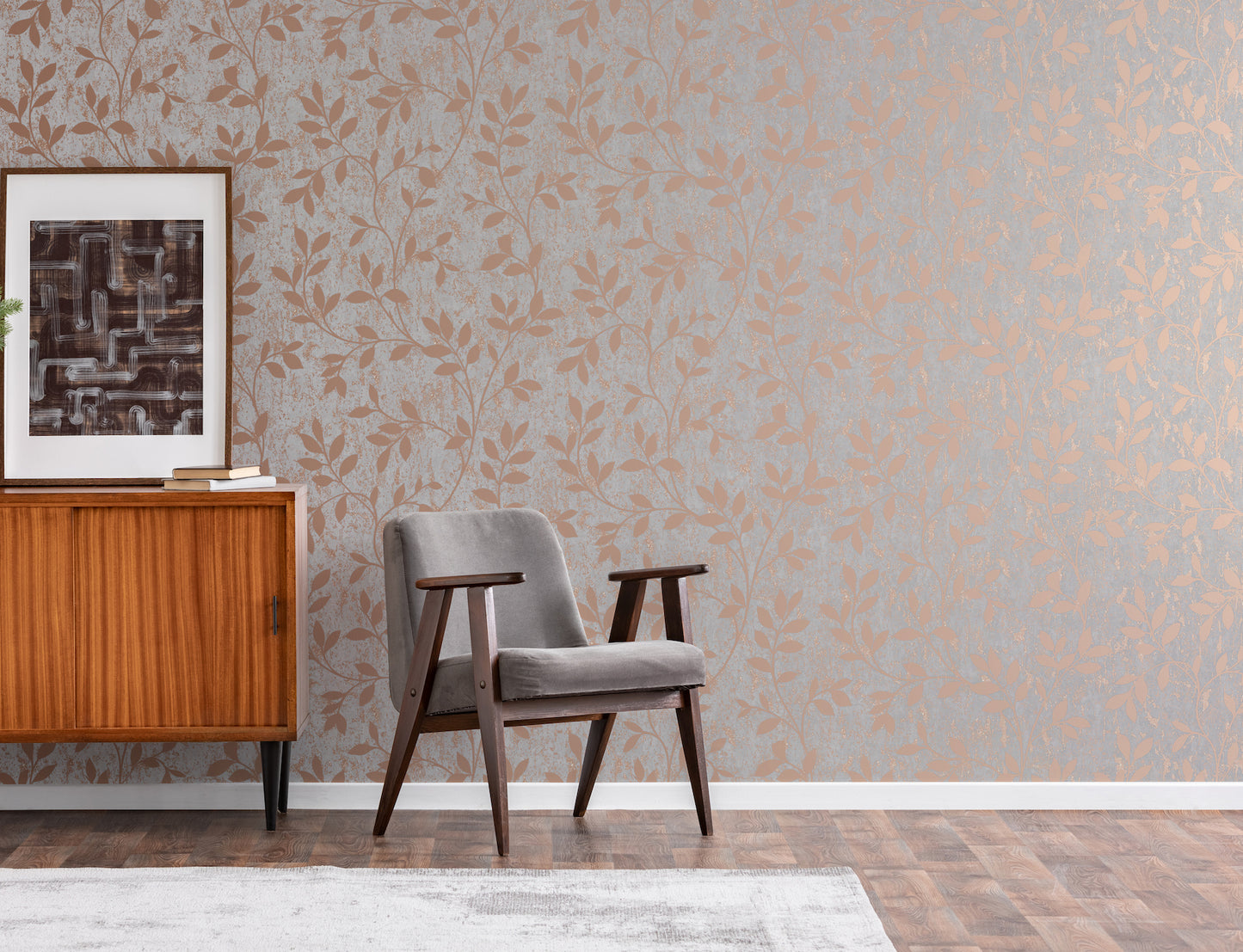 Milan Trail Rose Gold Wallpaper