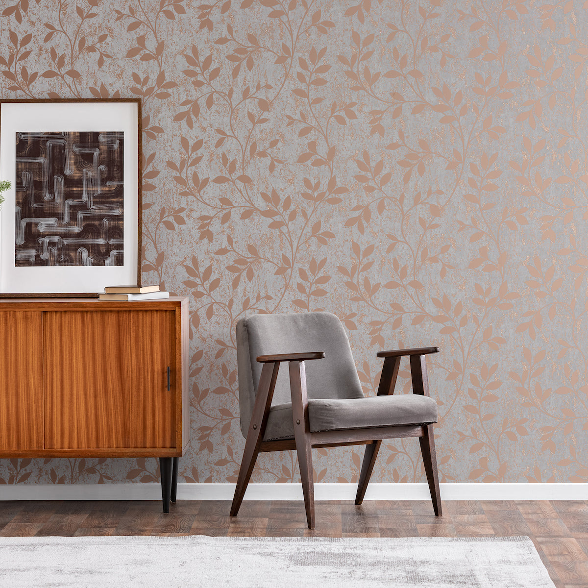 Milan Trail Rose Gold Wallpaper