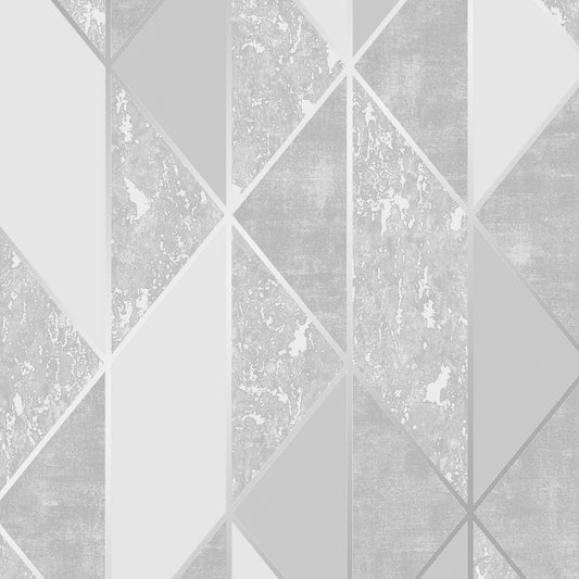 Milan Geo Silver Wallpaper