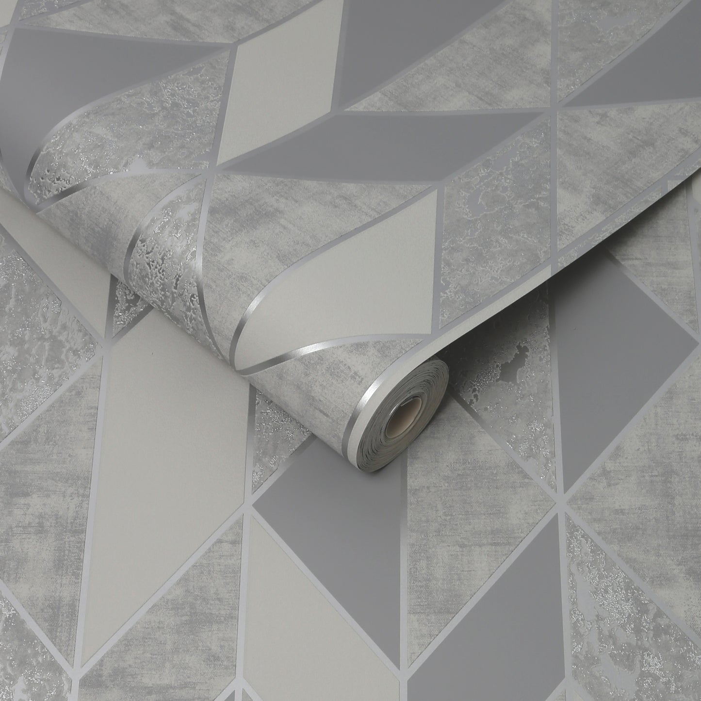 Milan Geo Silver Wallpaper