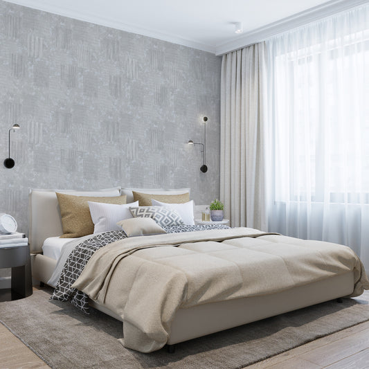 Armature Texture Grey / Silver Wallpaper