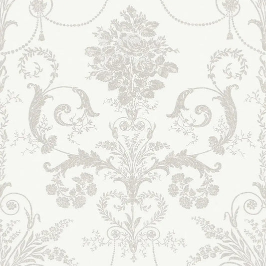 Josette Dove Grey / White Wallpaper Wallpaper Inn
