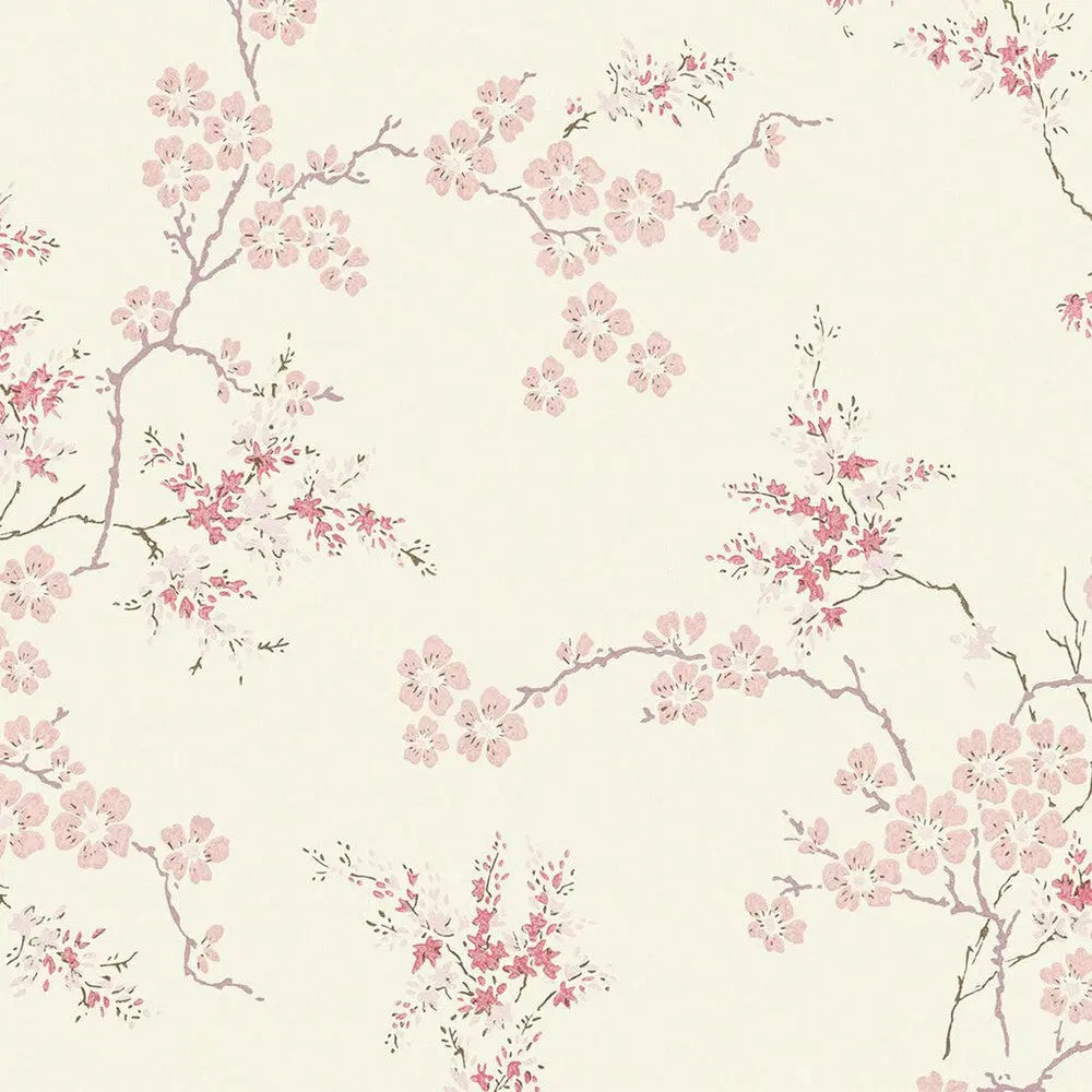 Oriental Blossom Blush Wallpaper Wallpaper Inn