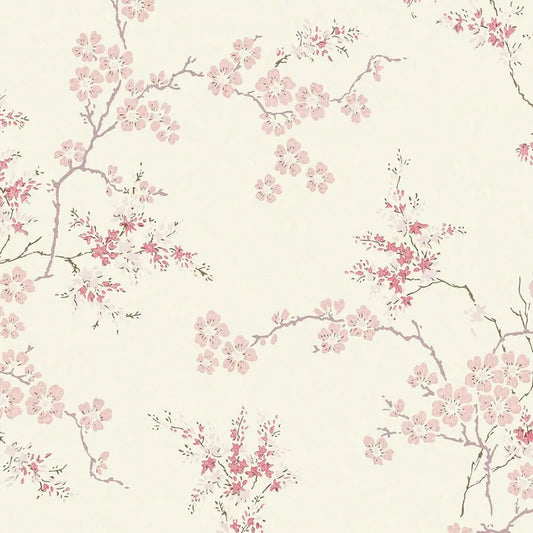 Oriental Blossom Blush Wallpaper Wallpaper Inn