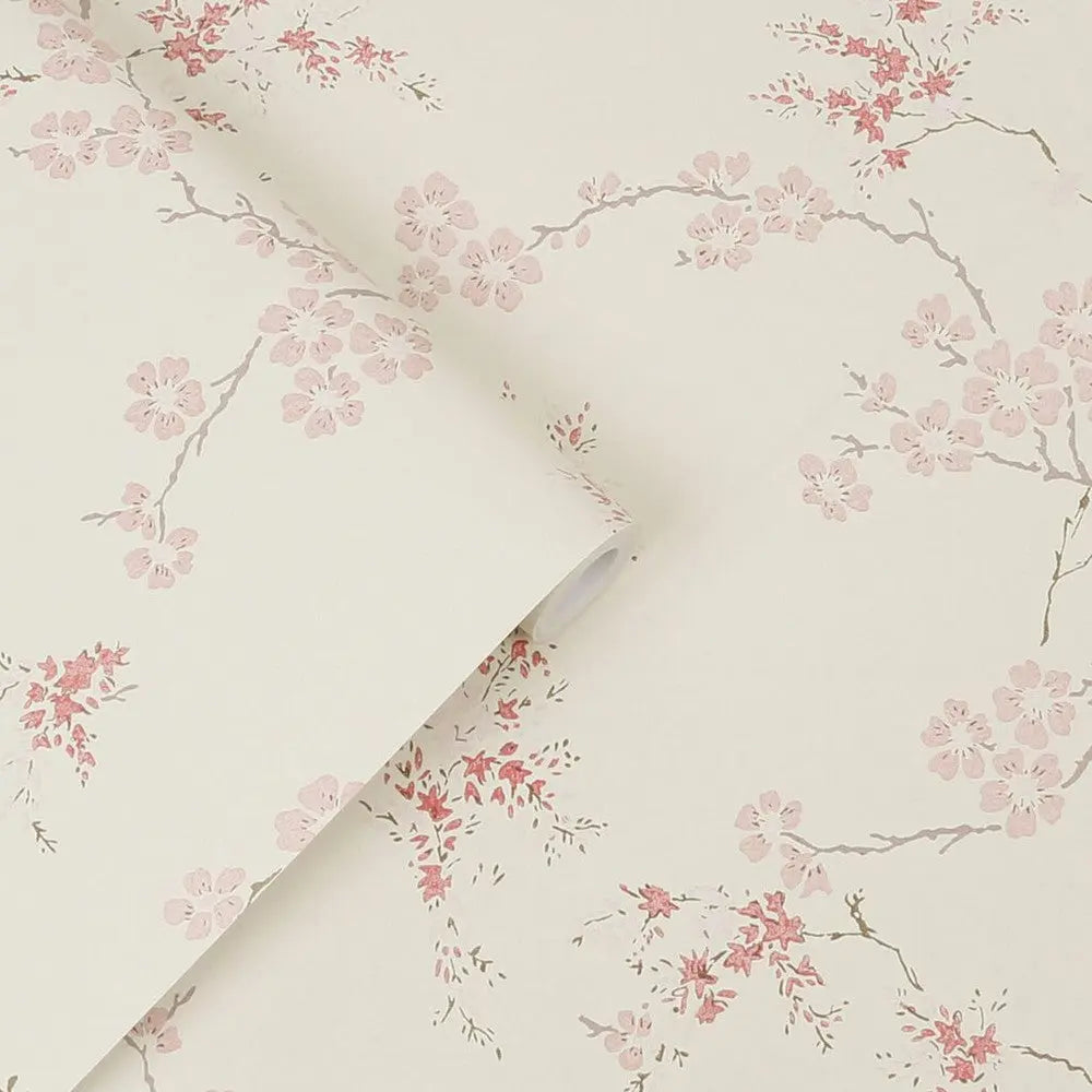 Oriental Blossom Blush Wallpaper Wallpaper Inn