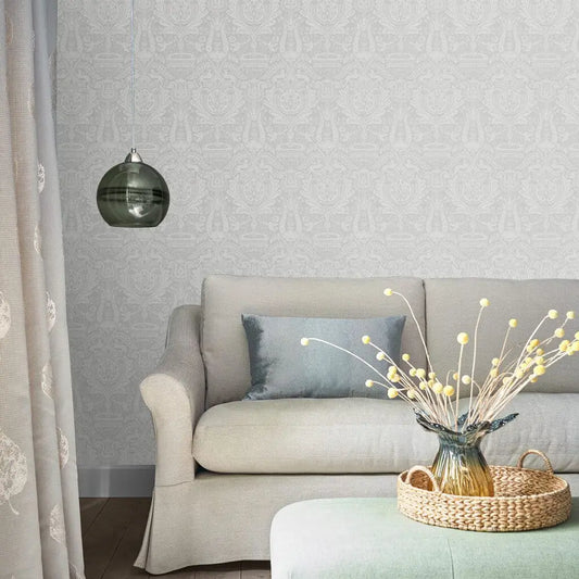 Heraldic Damask Wallpaper Wallpaper Inn