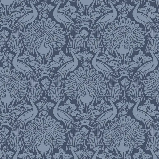 Peacock Damask Wallpaper Wallpaper Inn
