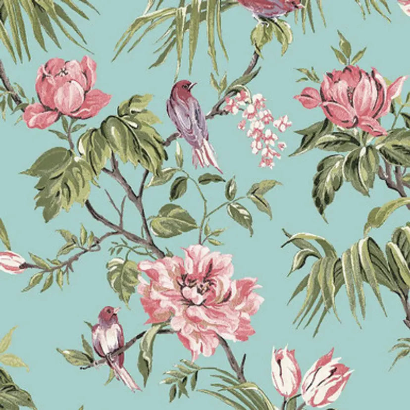 Birds & Blooms Wallpaper Wallpaper Inn