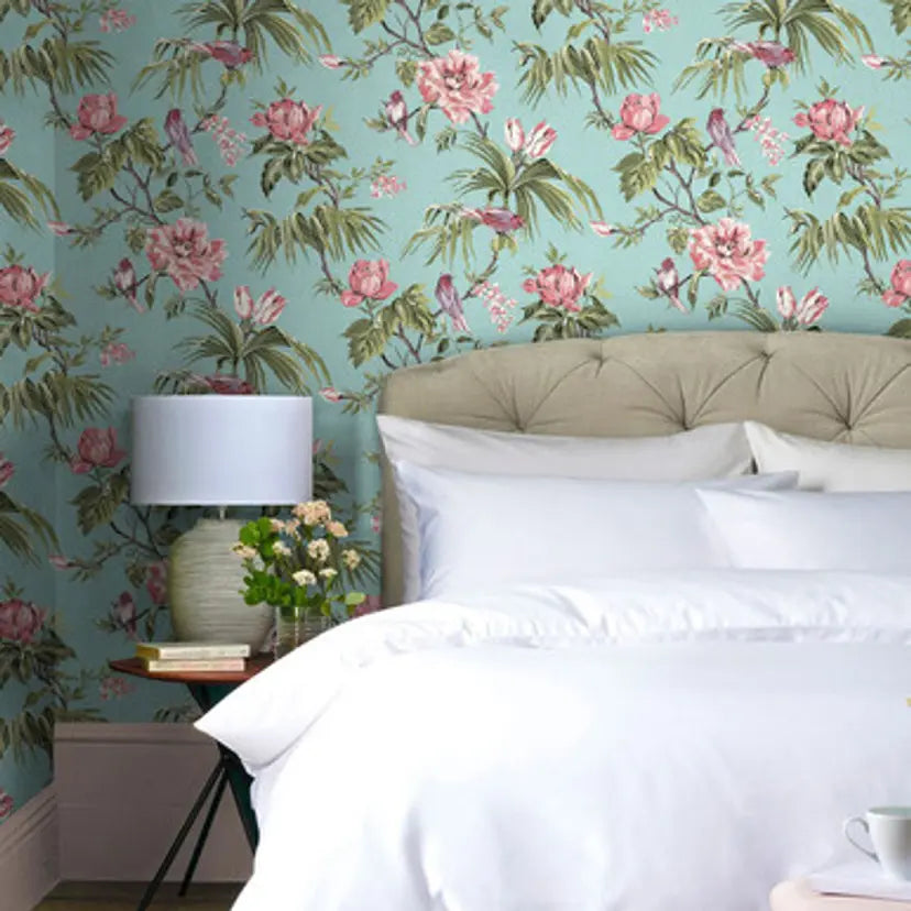Birds & Blooms Wallpaper Wallpaper Inn