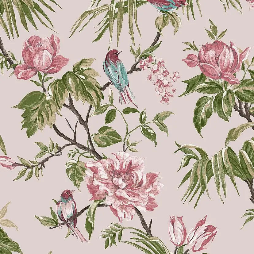 Birds & Blooms Wallpaper Wallpaper Inn