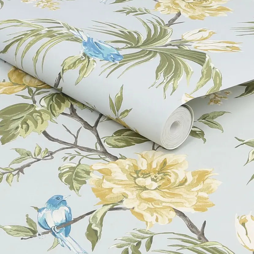Birds & Blooms Wallpaper Wallpaper Inn