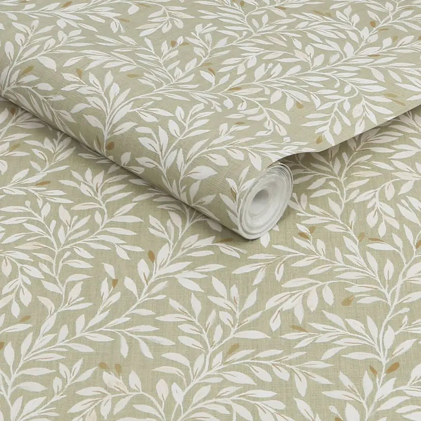 Ditsy Leaf Wallpaper Wallpaper Inn