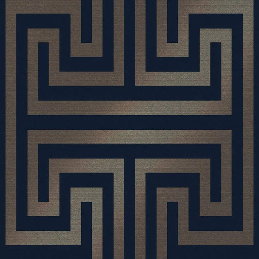Metallic Greek Key Wallpaper Wallpaper Inn