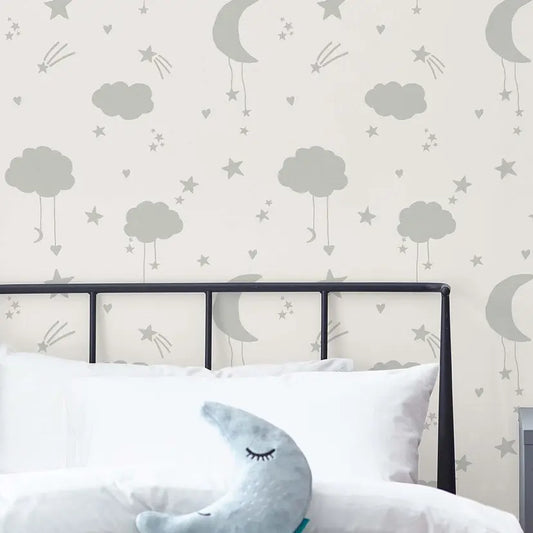 Moon & Stars Wallpaper Wallpaper Inn