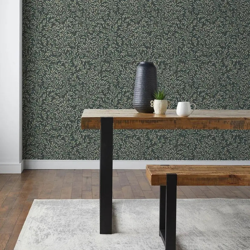 Ditsy Leaf Wallpaper Wallpaper Inn