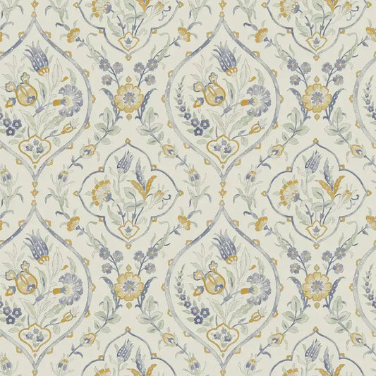 Foscot Damask Wallpaper - Ochre Yellow Wallpaper Inn