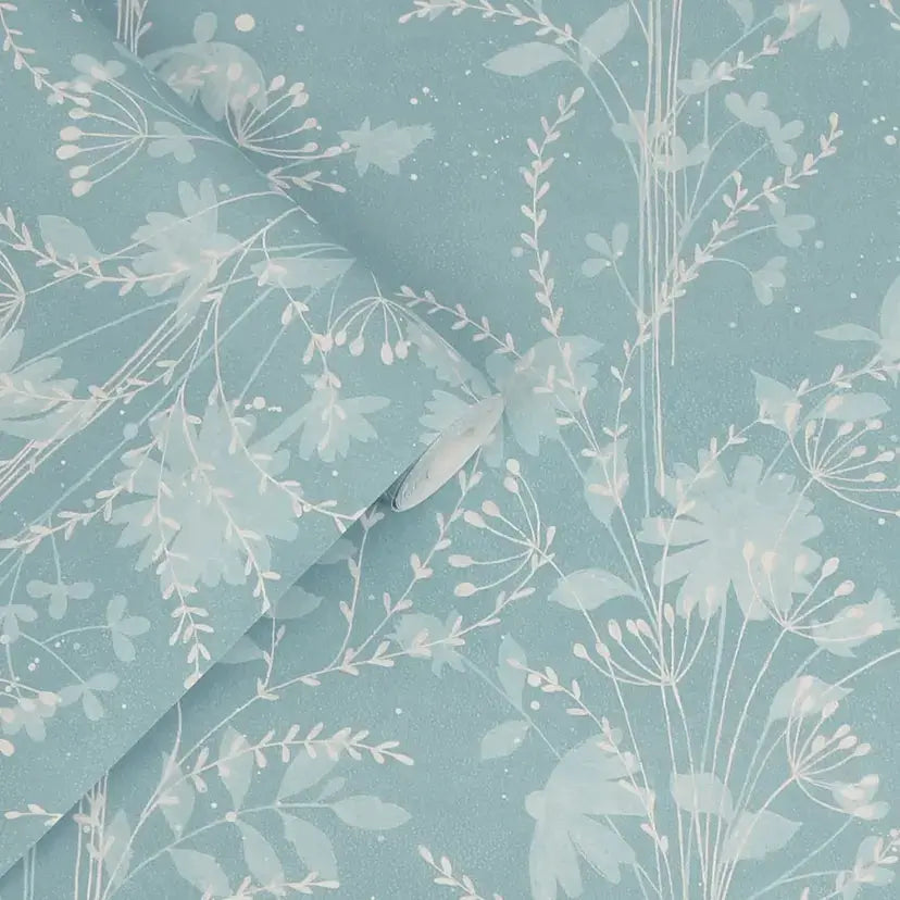Fennelton Wallpaper - Pale Newport Blue Wallpaper Inn