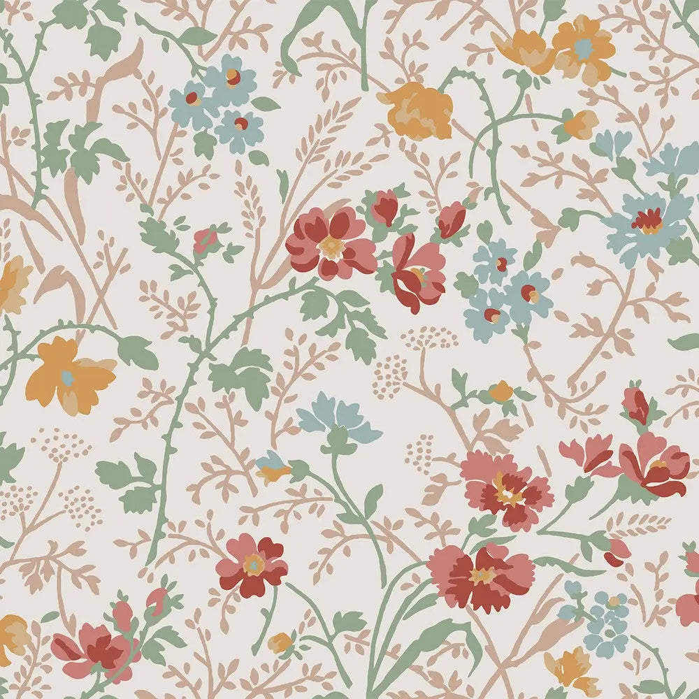 Shropshire Posy Wallpaper - Antique Pink Wallpaper Inn