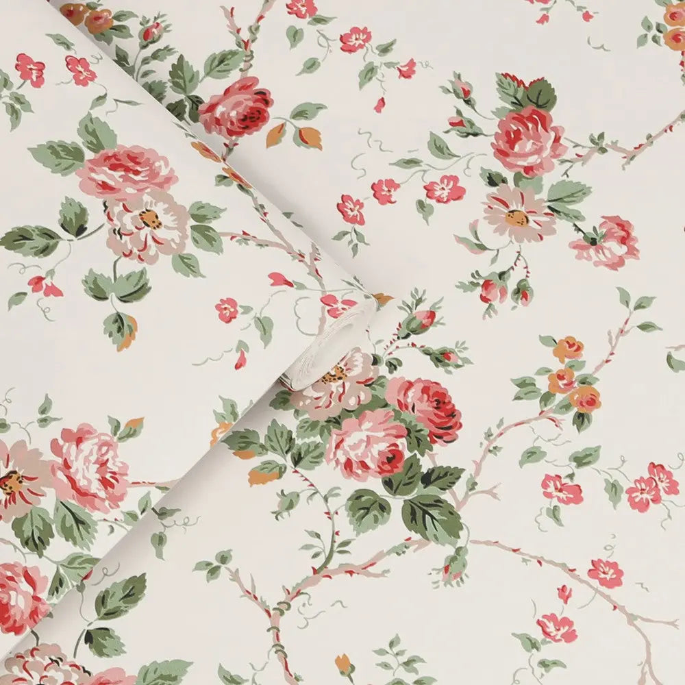 Mountney Garden Wallpaper - Antique Pink Wallpaper Inn