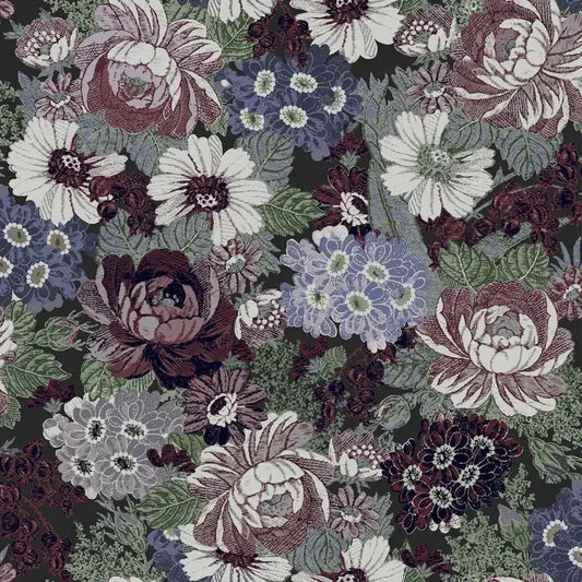 Honnington Peonies Wallpaper - Blackberry Purple Wallpaper Inn