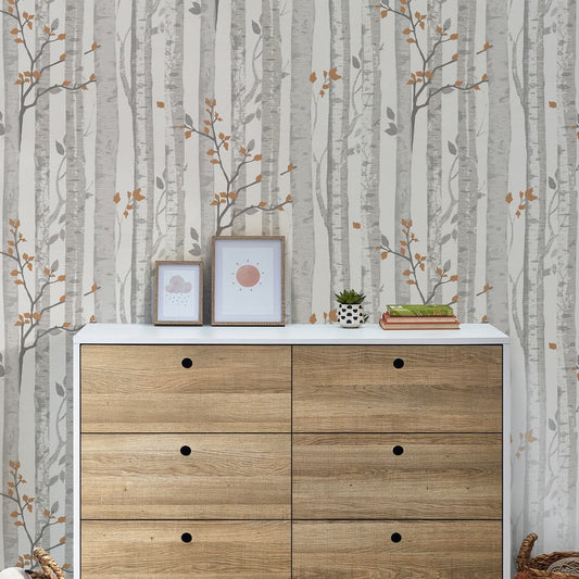 Woodland Grey Wallpaper Wallpaper Inn