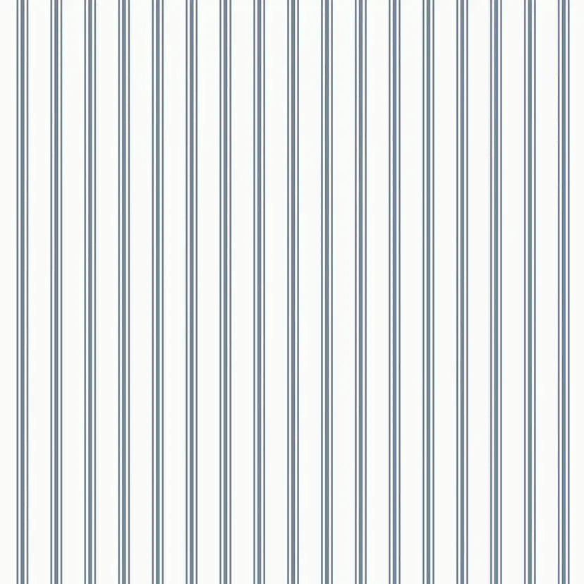 Farnworth Stripe Wallpaper - Smoke Blue Wallpaper Inn