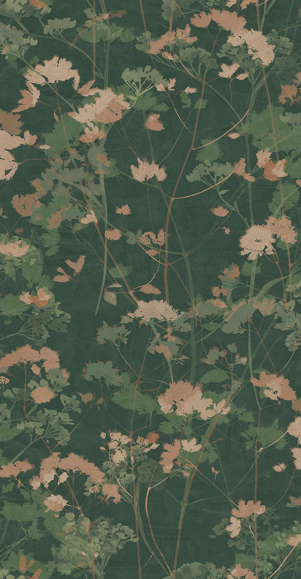 Flower Press Palm Green Wallpaper