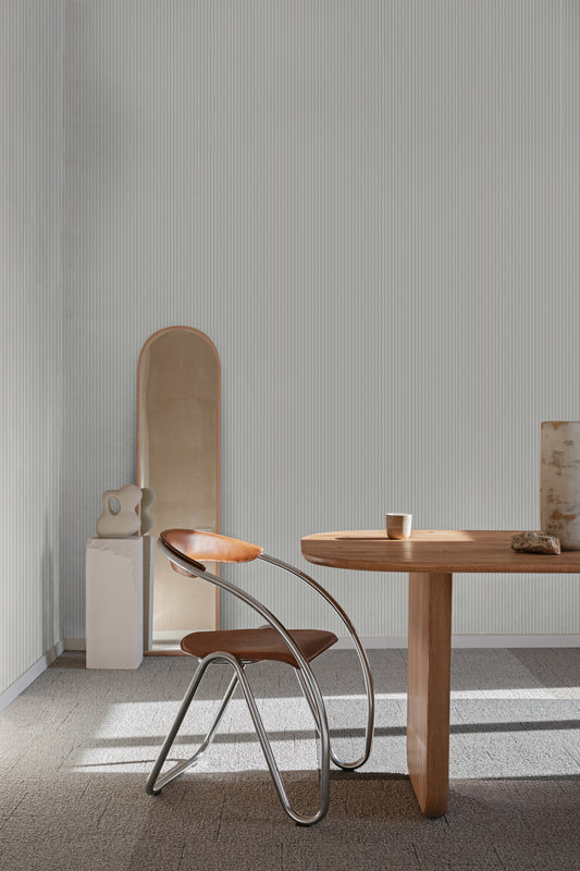 Tactile Pinstripe Pure Wallpaper