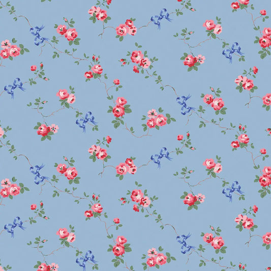 Rose & Bows Wallpaper Wallpaper Inn