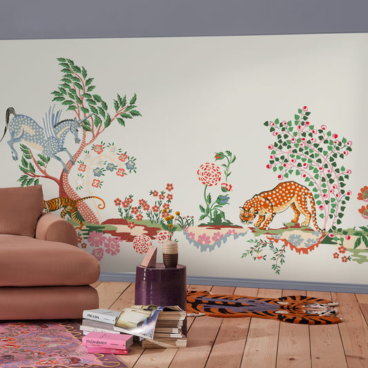 Painted Kingdom Cream Fixed Size Mural