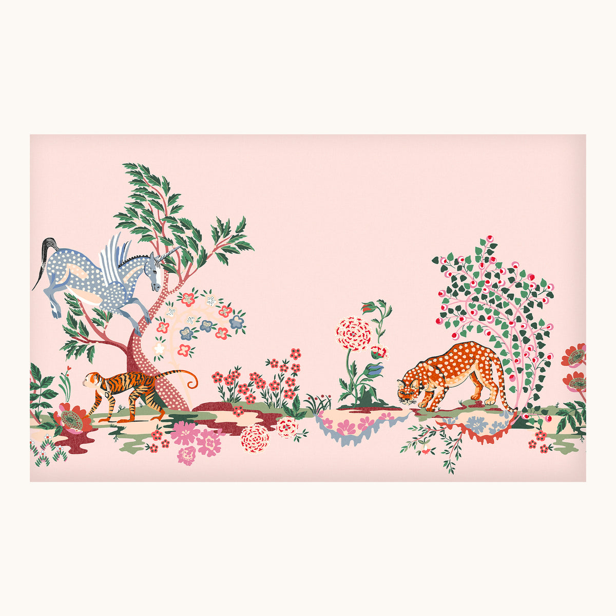 Painted Kingdom Pink Fixed Size Mural