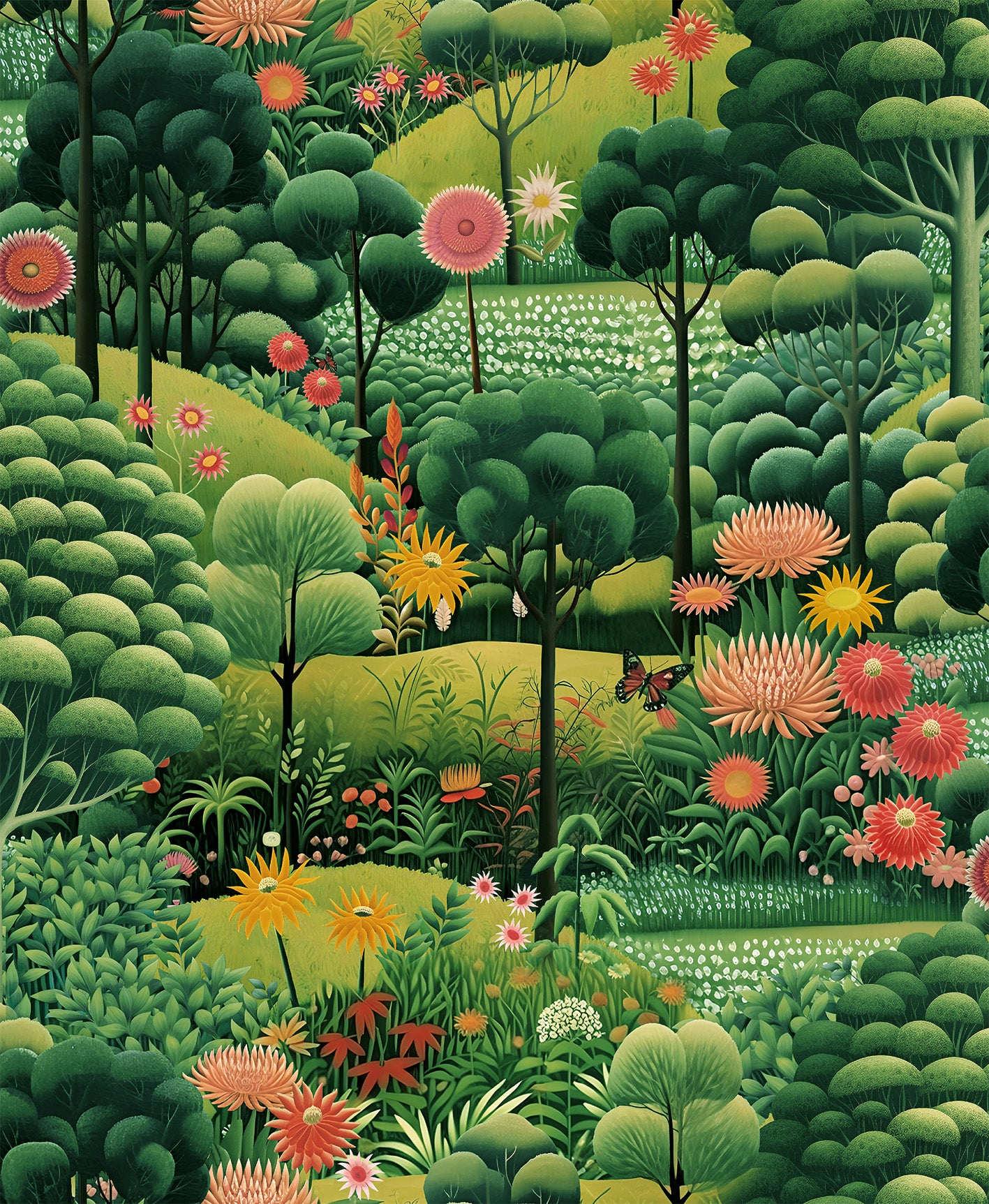 Arley Garden Day Wallpaper