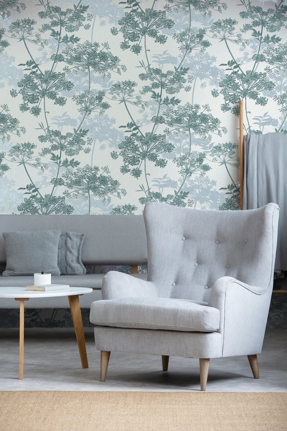 Meadow Teal Wallpaper