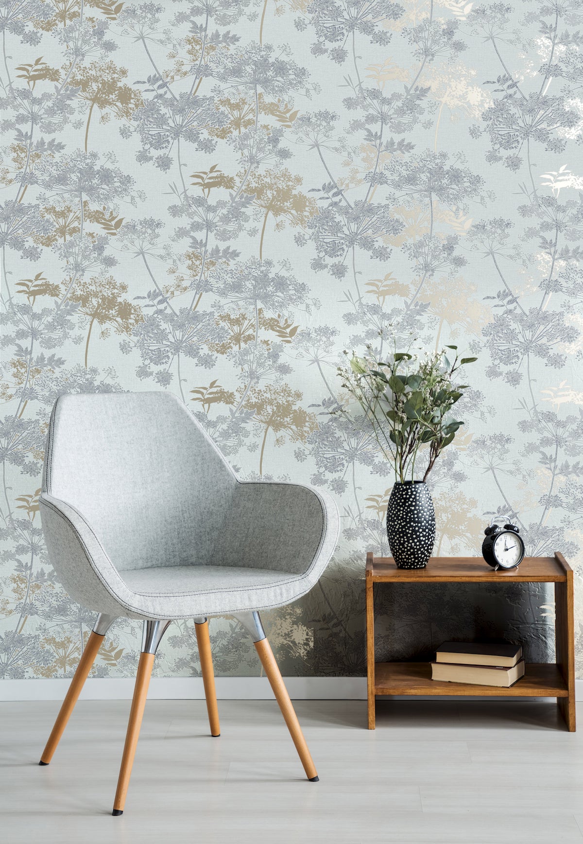 Meadow Grey Wallpaper