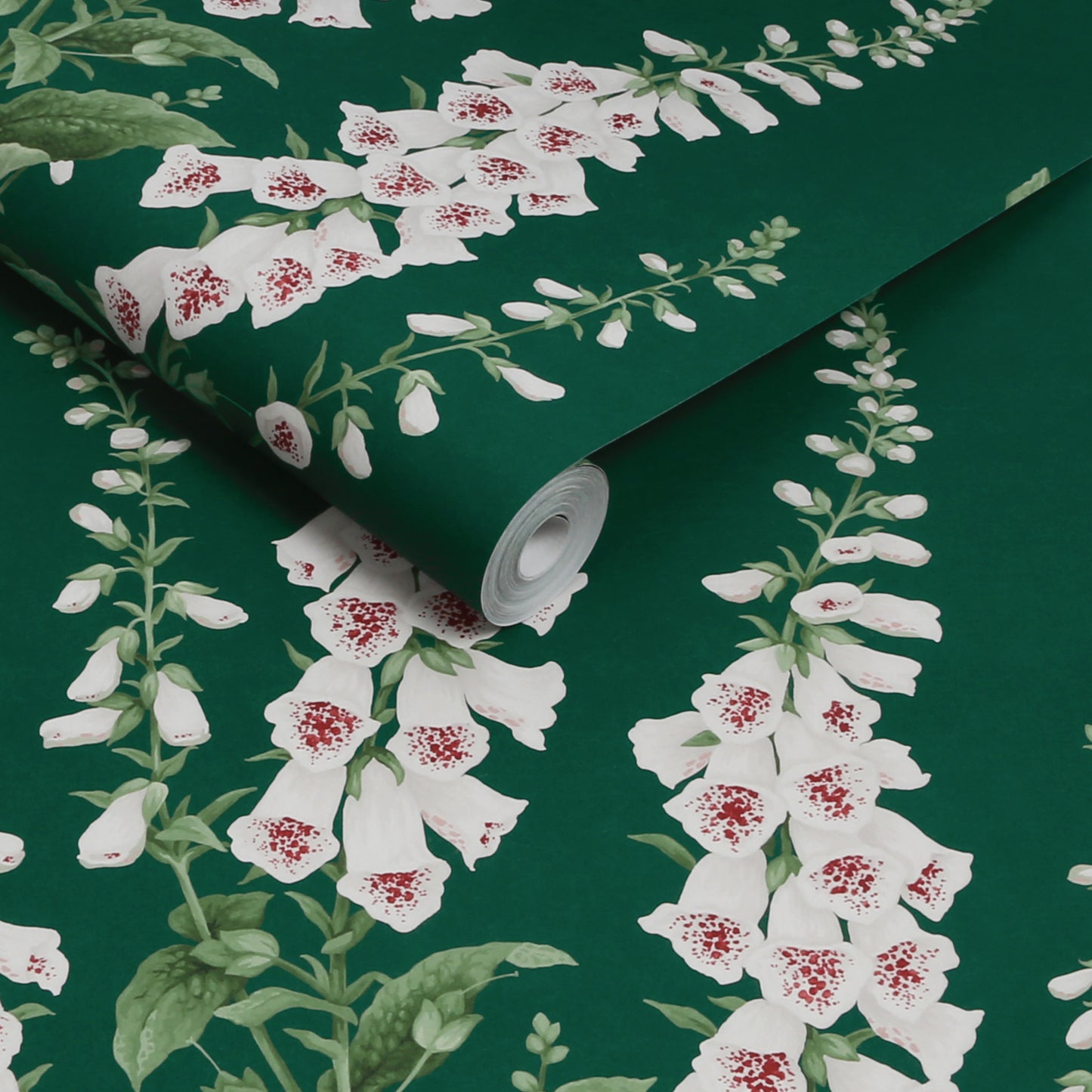 Foxglove Emerald Wallpaper