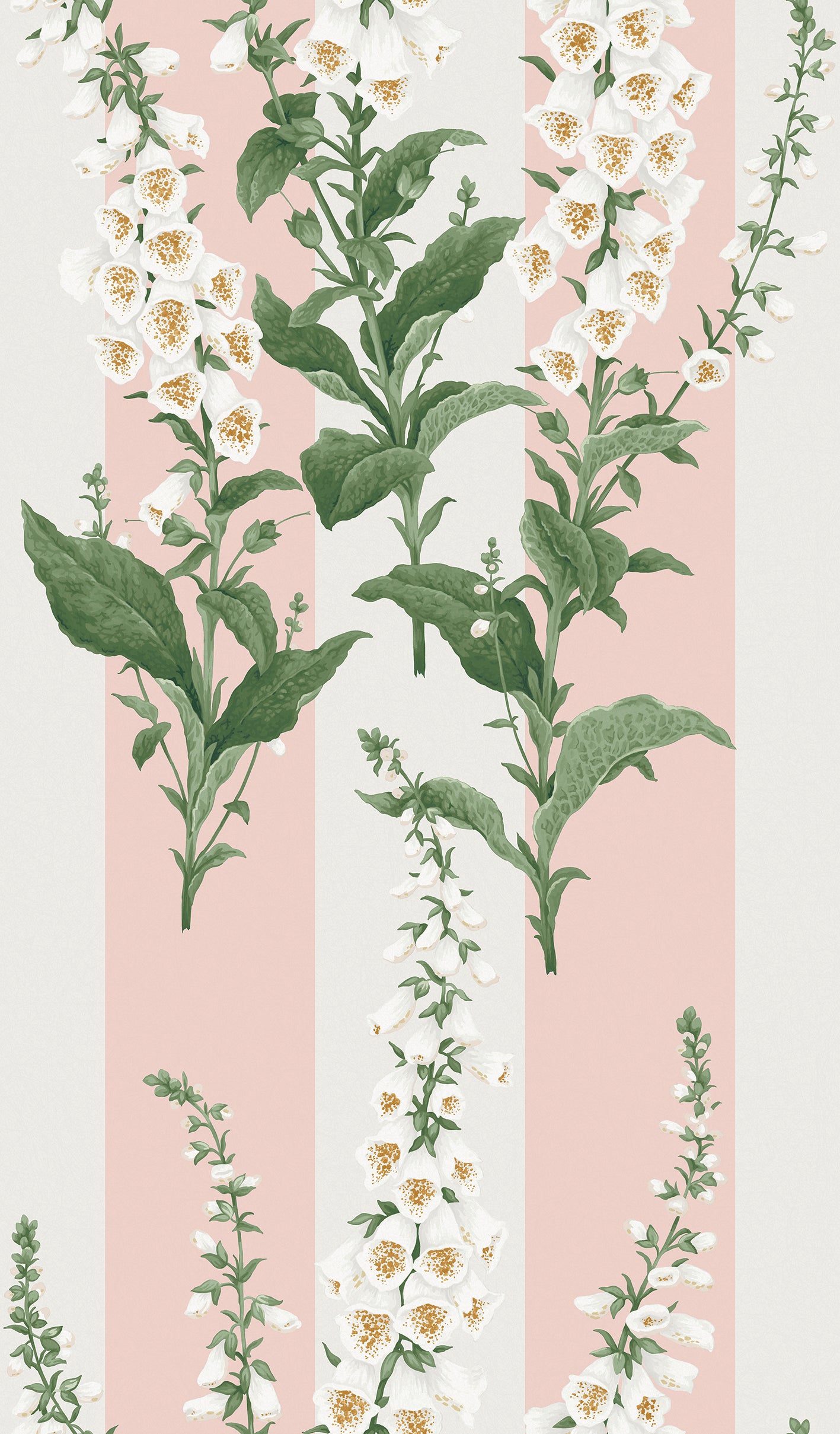 Foxglove Stripe Powder Wallpaper