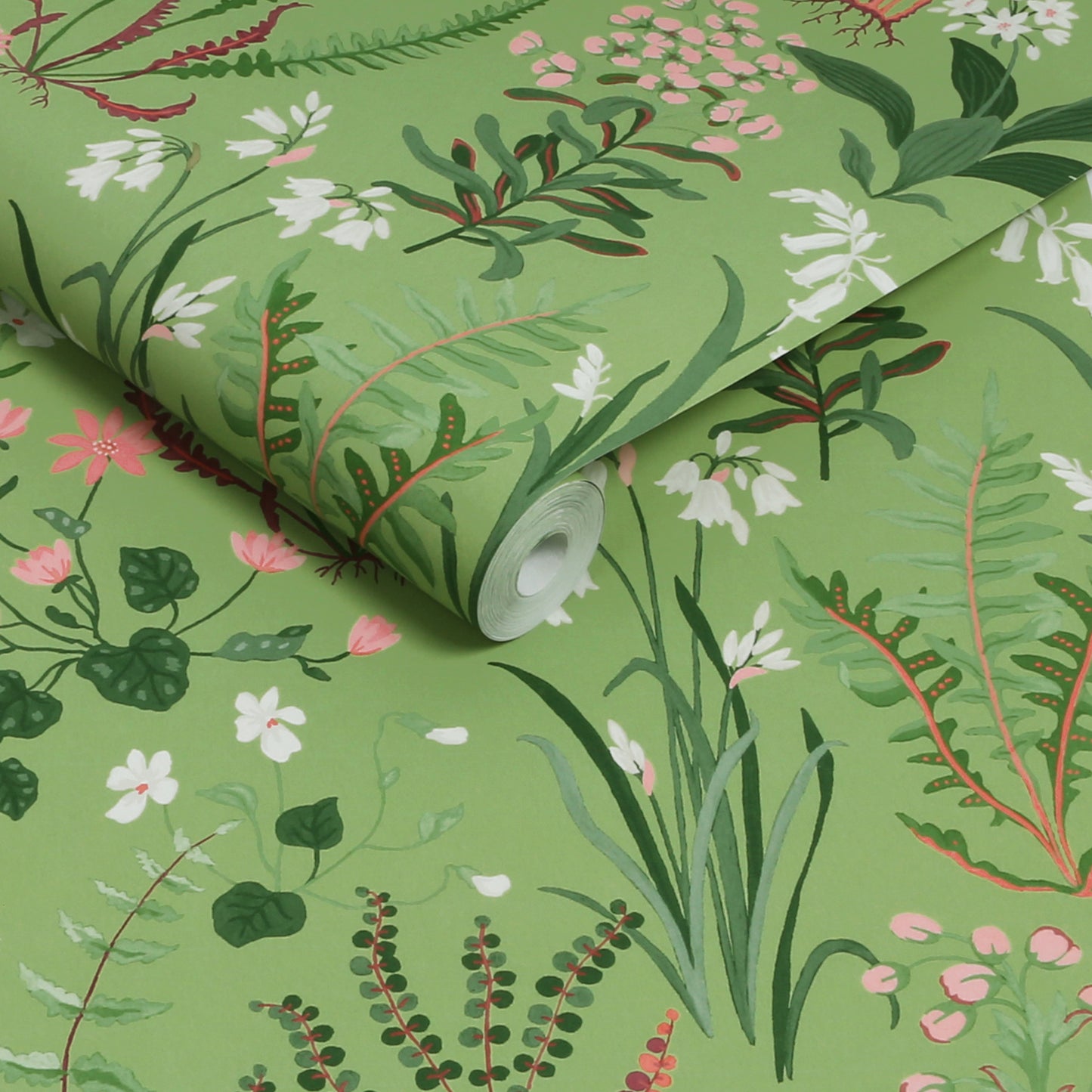 Oshibana Green Wallpaper
