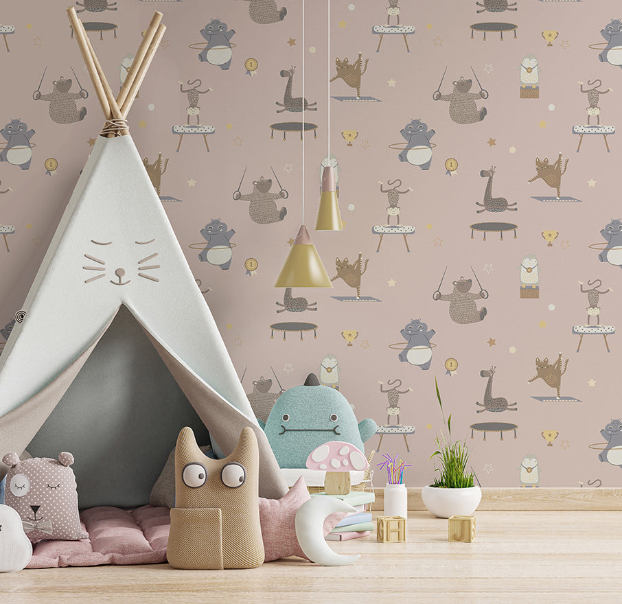 Animal Gymnastics Kids Wallpaper Wallpaper Inn
