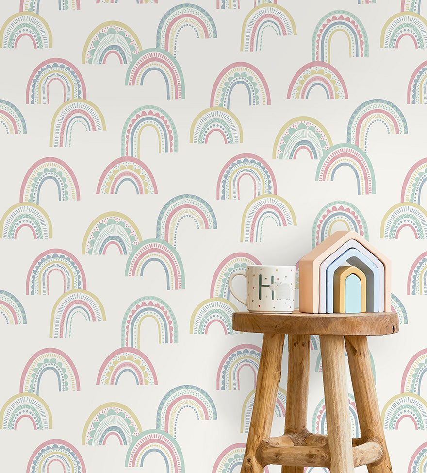 Boho Rainbow Kids Wallpaper Wallpaper Inn