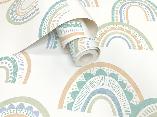Boho Rainbow Kids Wallpaper Wallpaper Inn