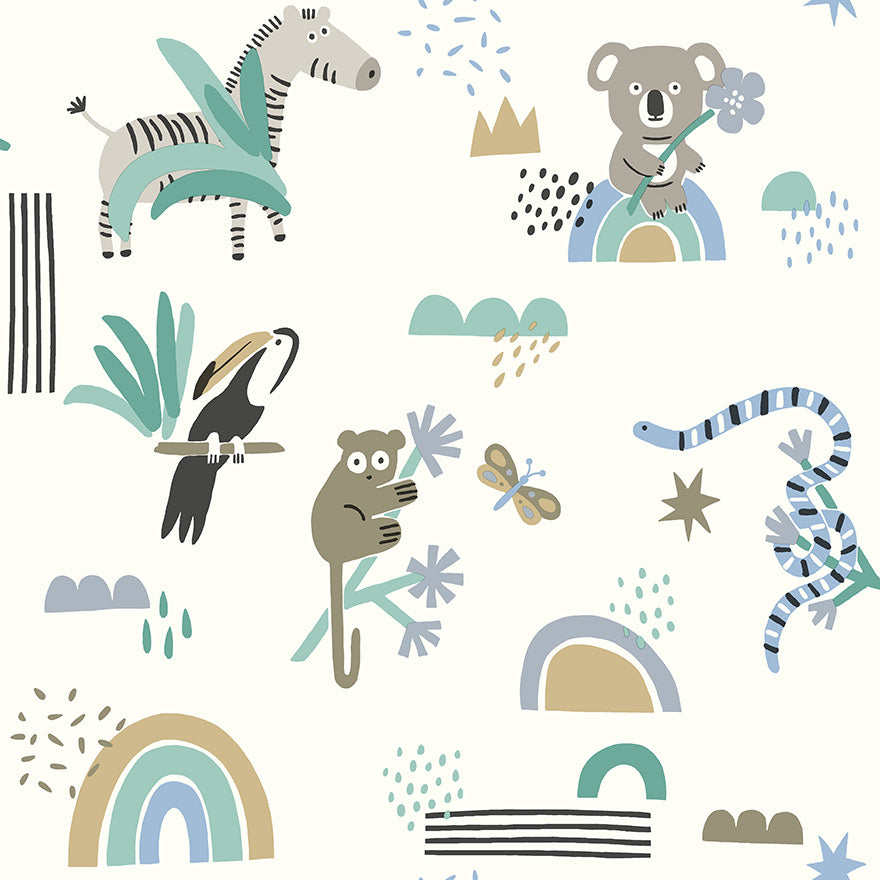Abstract Animals Kids Wallpaper Wallpaper Inn