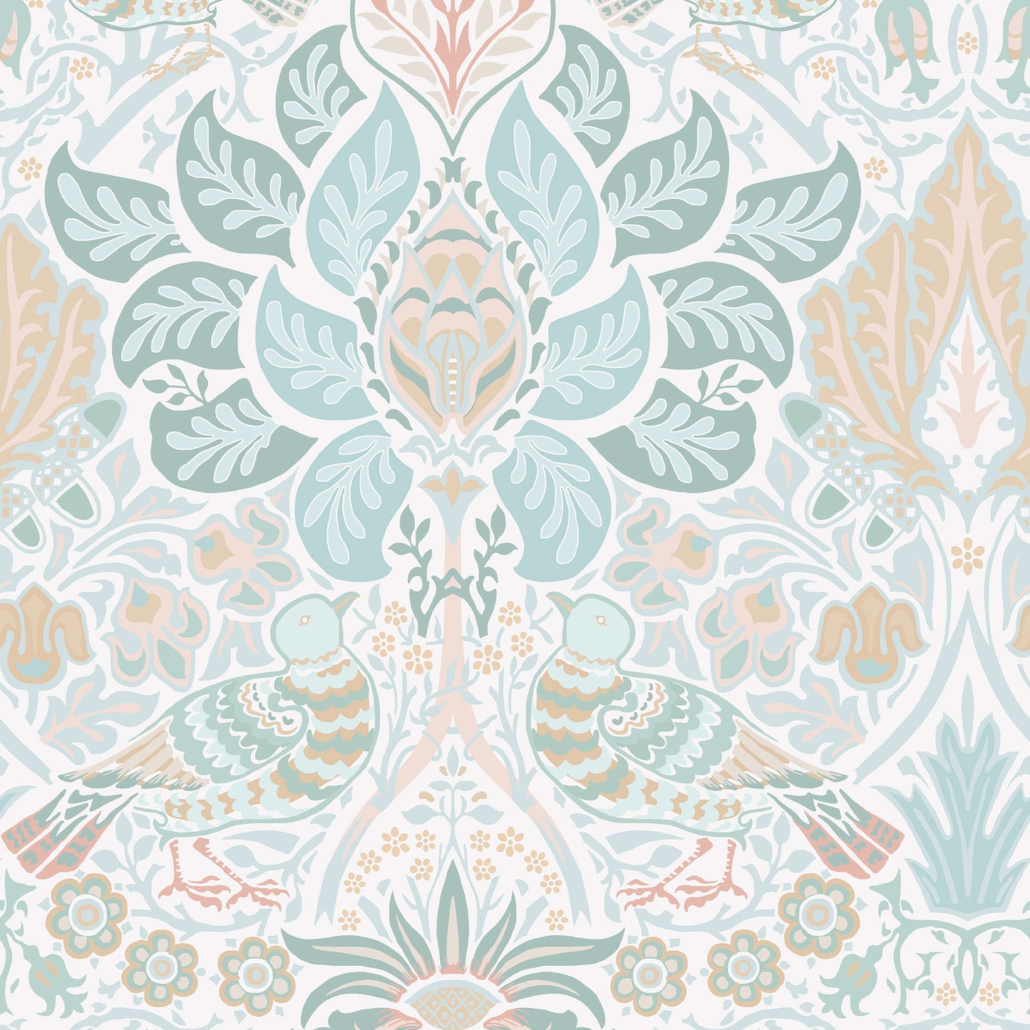 Dove & Rose Haze Wallpaper