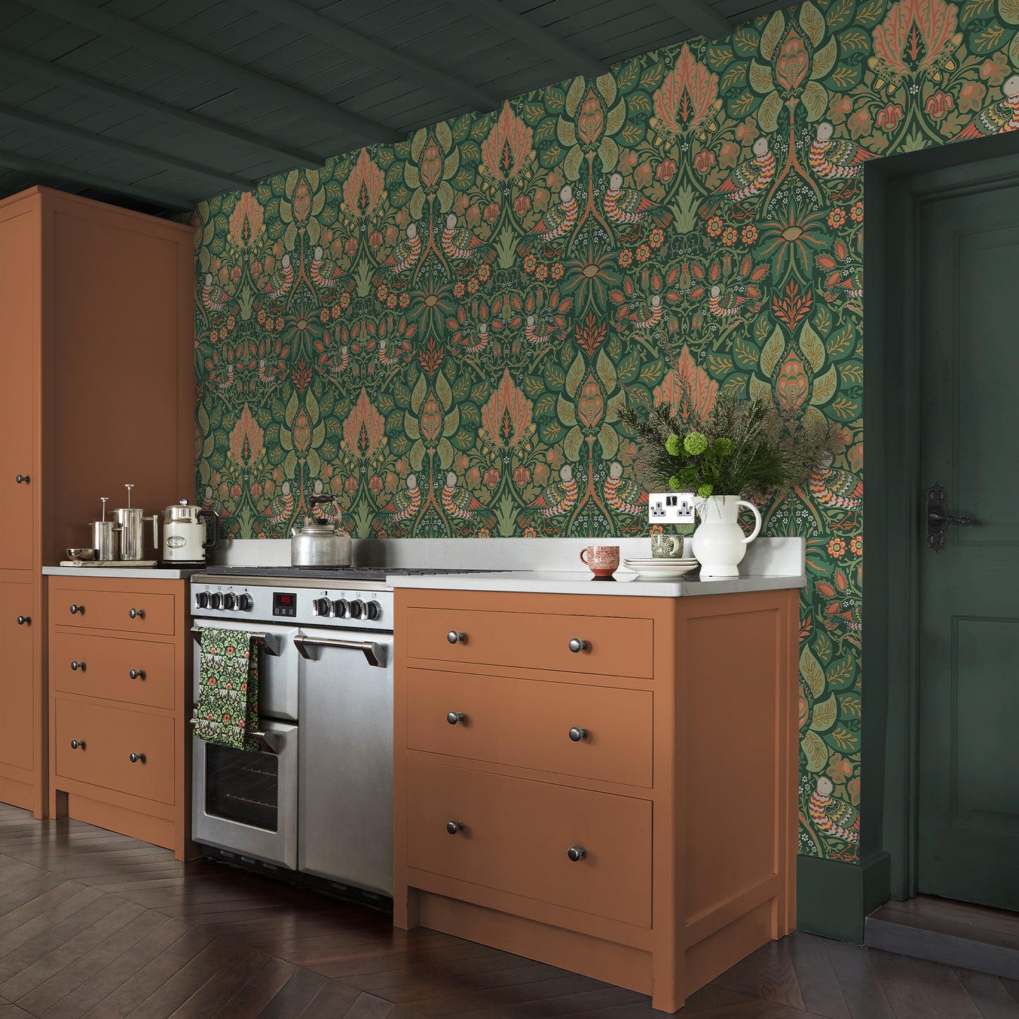 Dove & Rose Woodland Wallpaper
