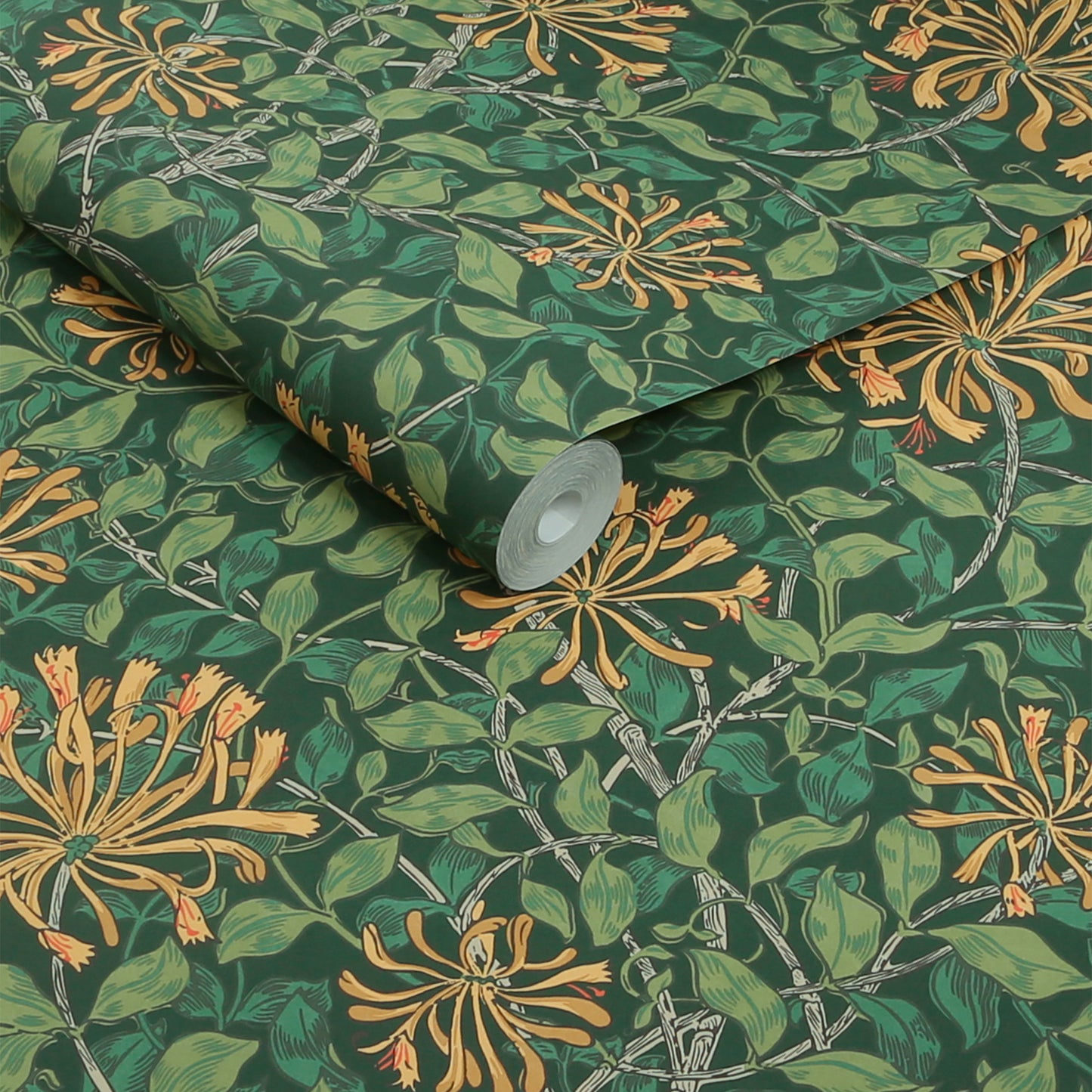 Honeysuckle Verde Wallpaper
