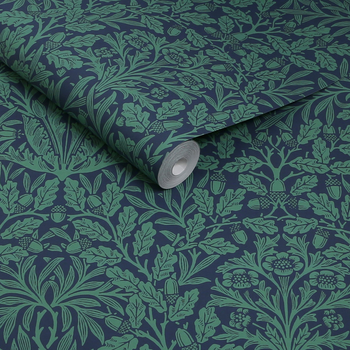 Acorn Heritage Blue Wallpaper