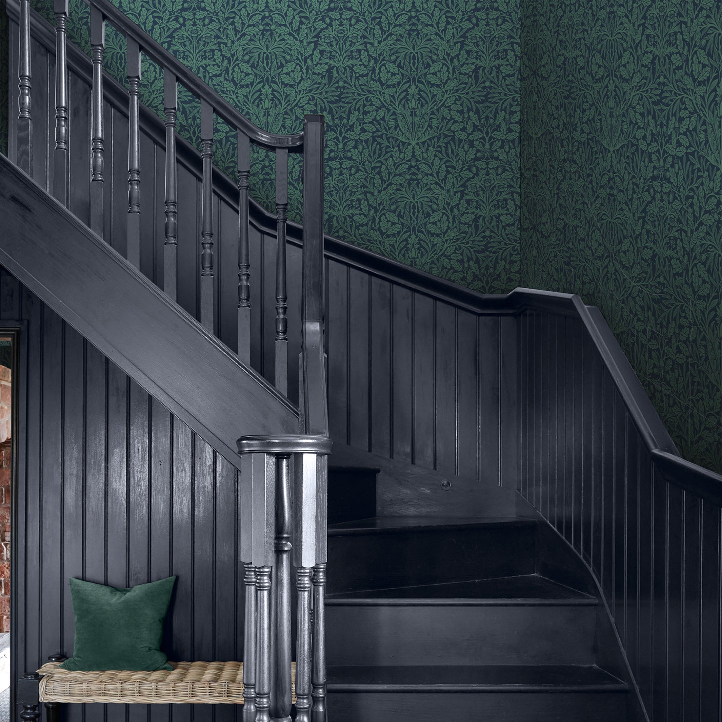Acorn Heritage Blue Wallpaper