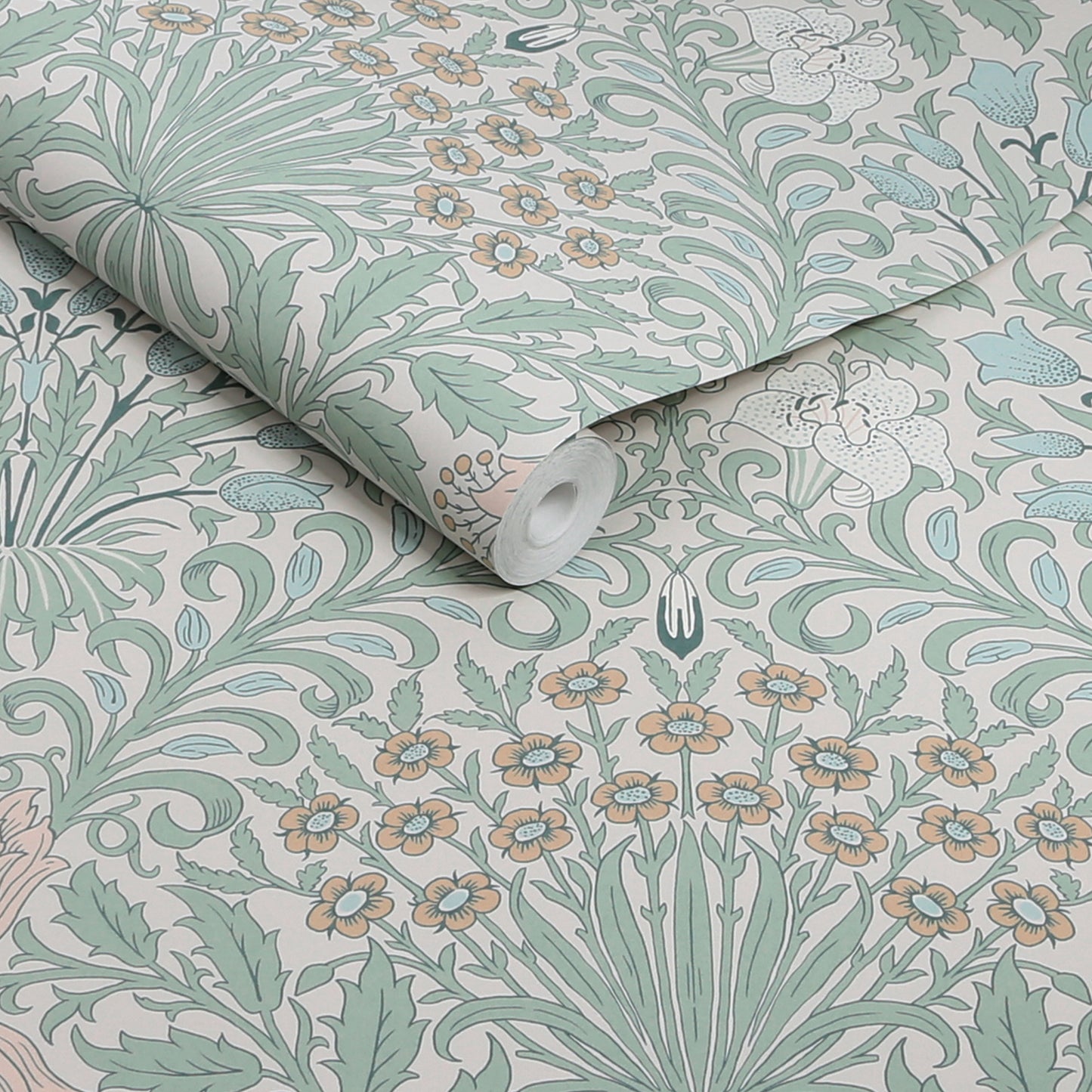 Garden Cottage Blues Wallpaper