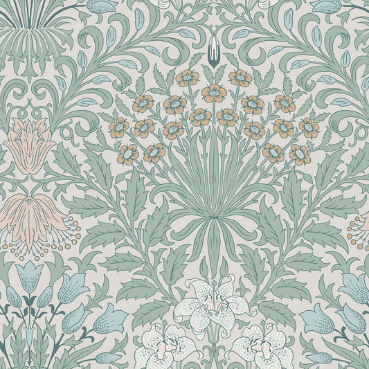 Garden Cottage Blues Wallpaper