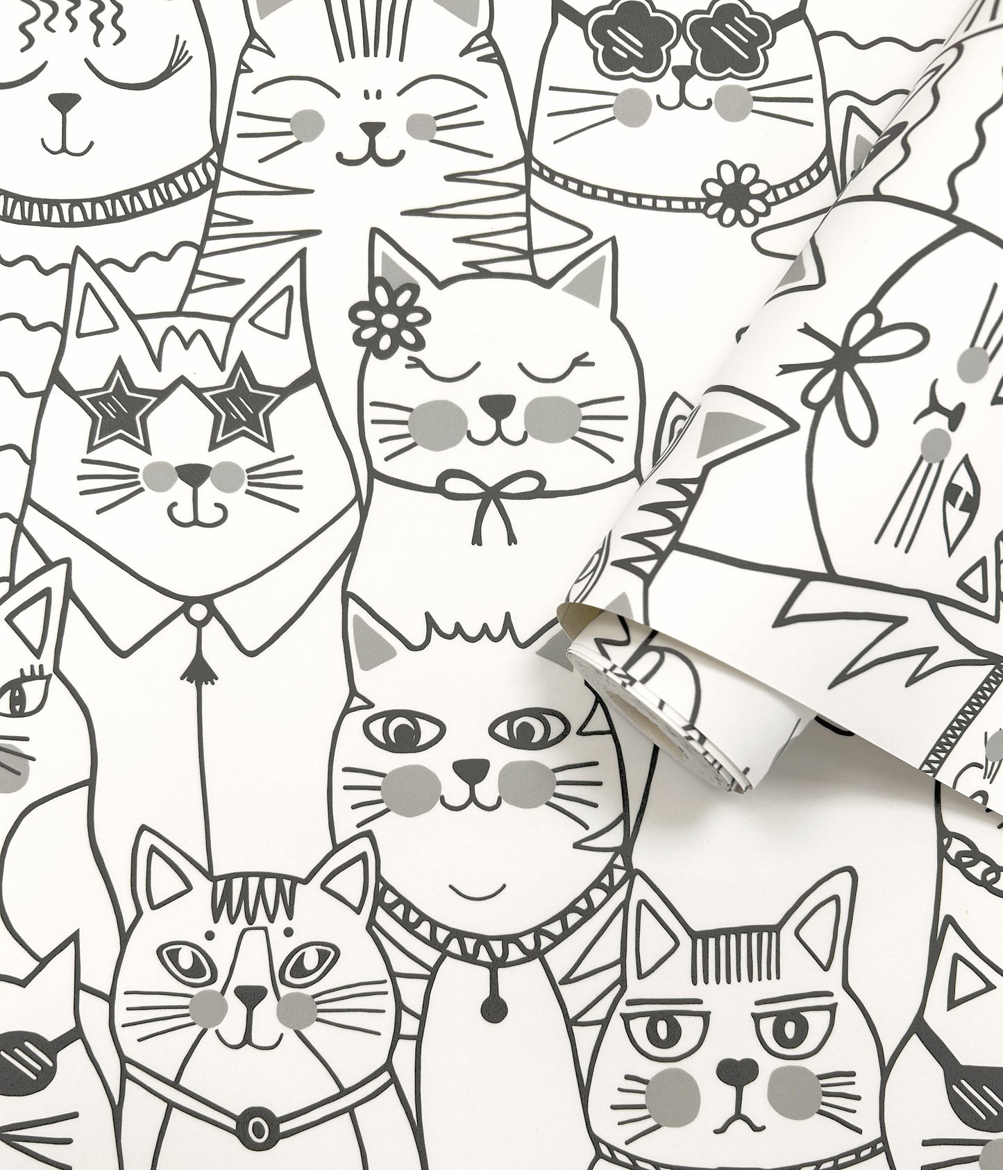 Colour-me Cats Black / White